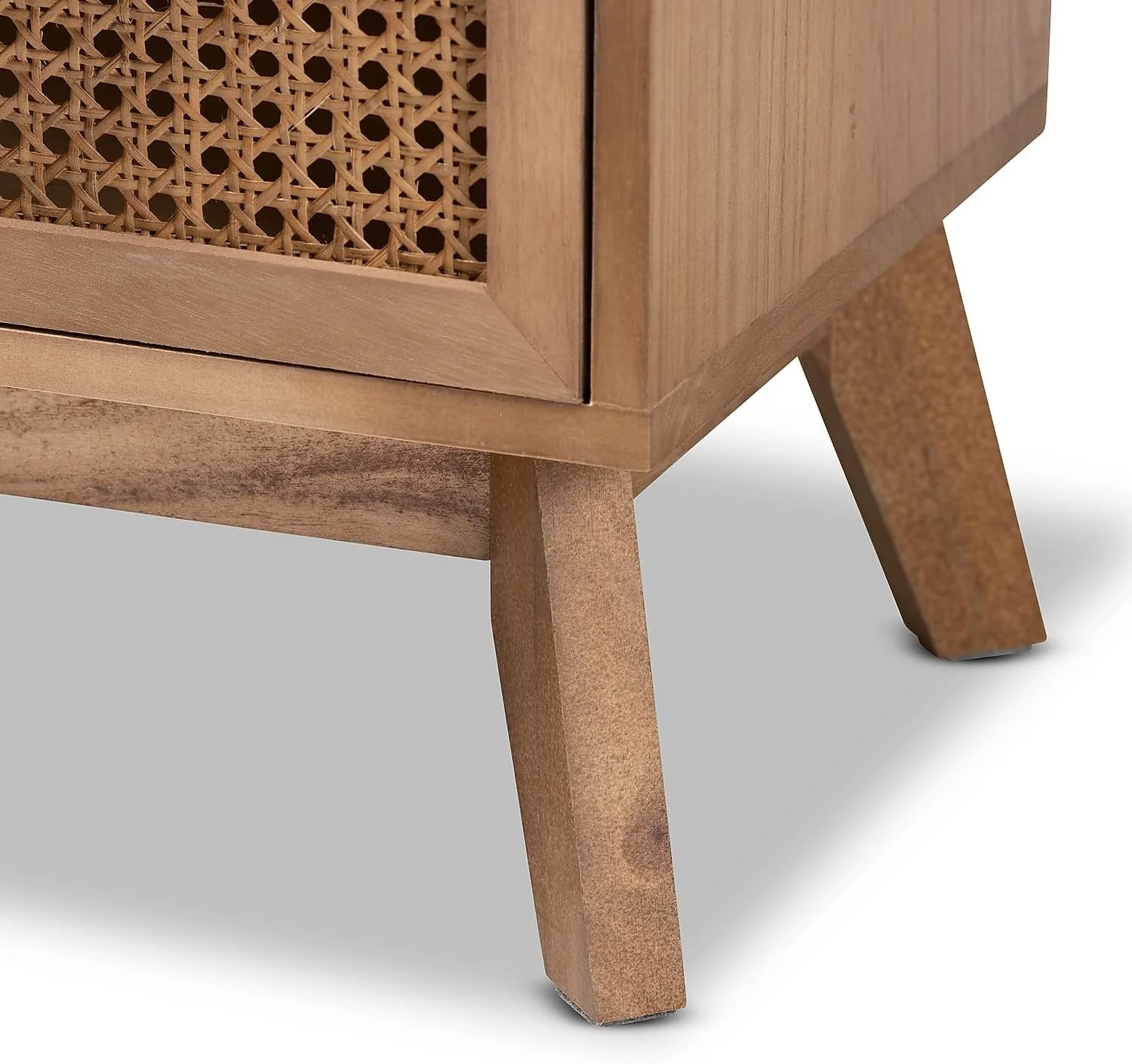 Baden 26-Inch High 3-Drawer Nightstand, Natural Brown And Walnut Brown (201-12259-Hit)