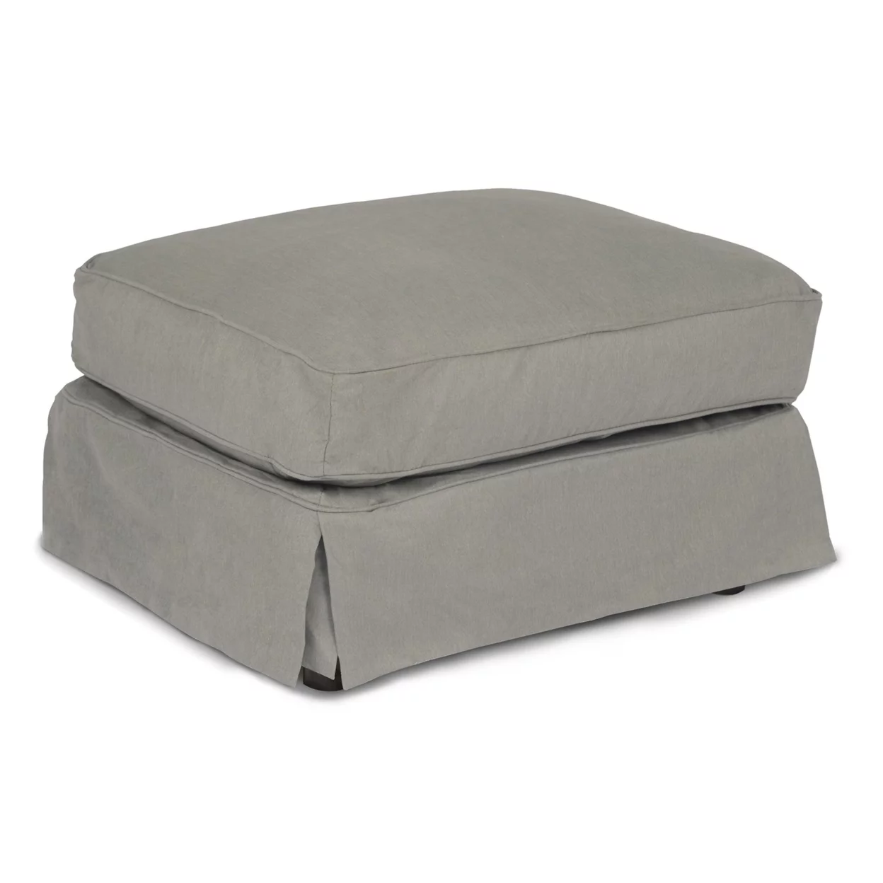 Americana Grey Upholstered Pillow Top Ottoman