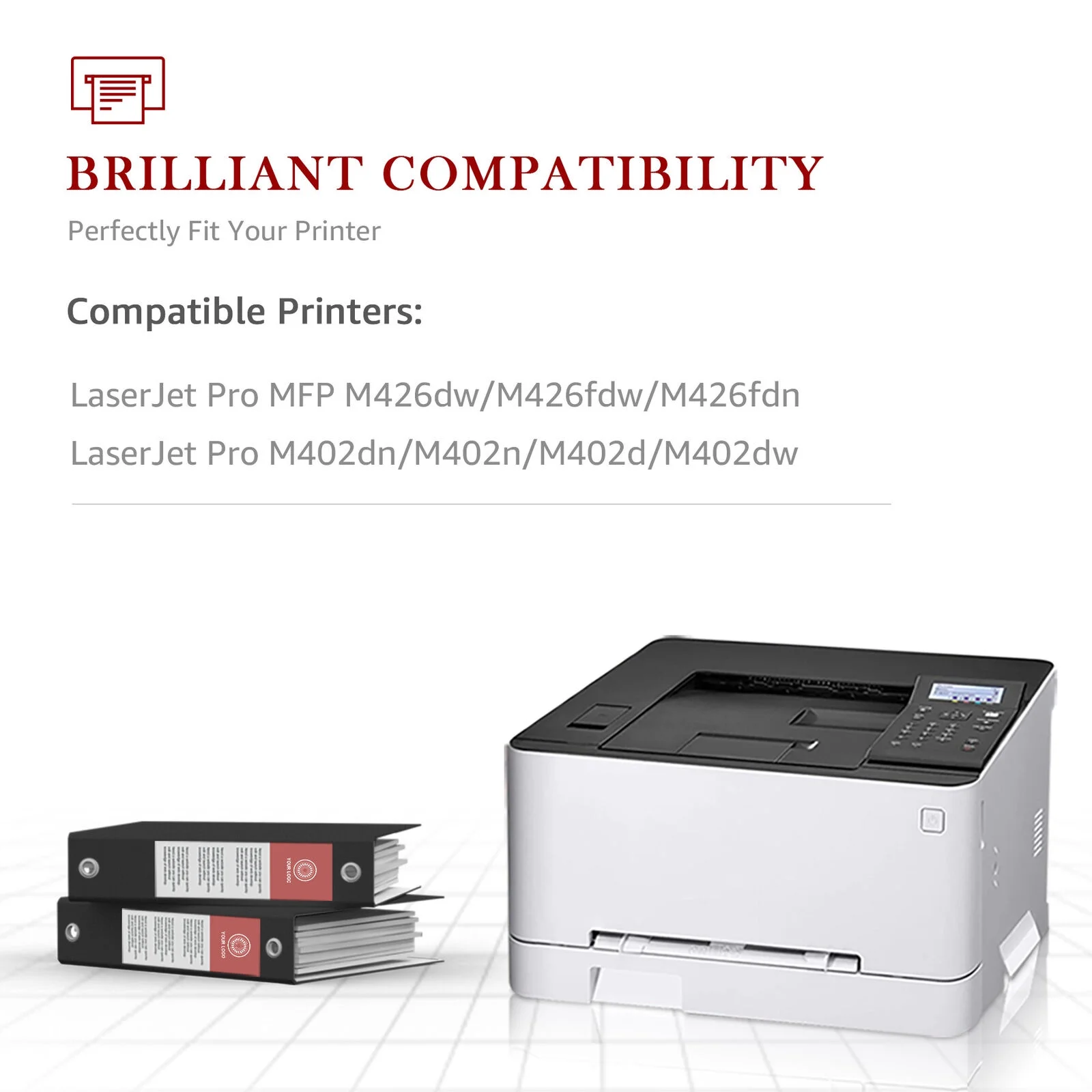 26X CF226X Toner for HP 26X CF226X Pro M402n M402dn M426 M402d M402dw Laser Jet MFP M426fdw M426fdn M402 M426dw Printer Ink (Black, 2-Pack)