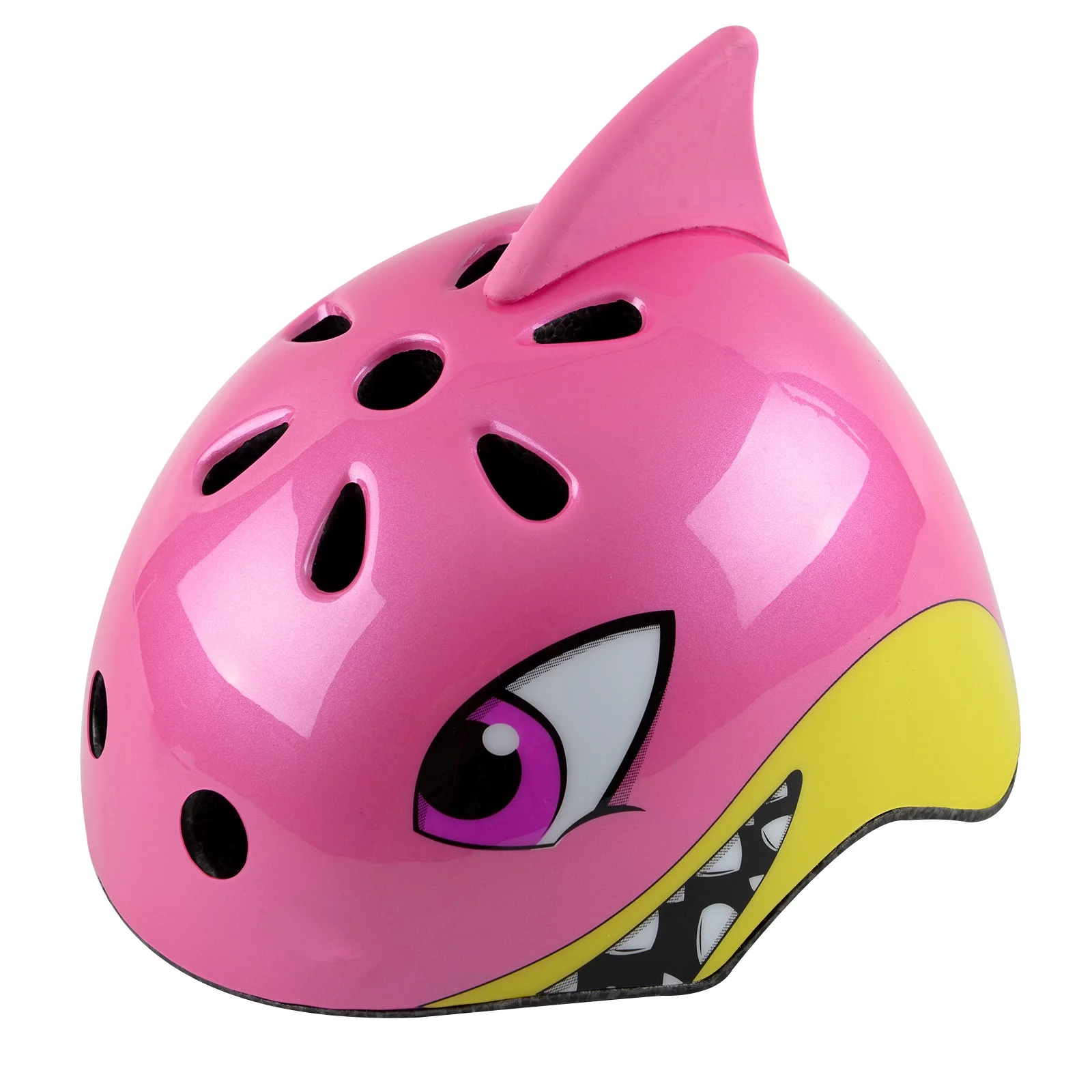 Atphfety Kids Bike Helmet with 3D Shark Design for Toddler Infant,Pink,1+(50-54cm)