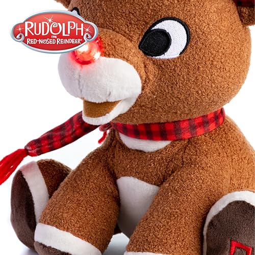 Rudolph the Red - Nosed Reindeer - Stuffed Animal Plush Toy with Music & Lights