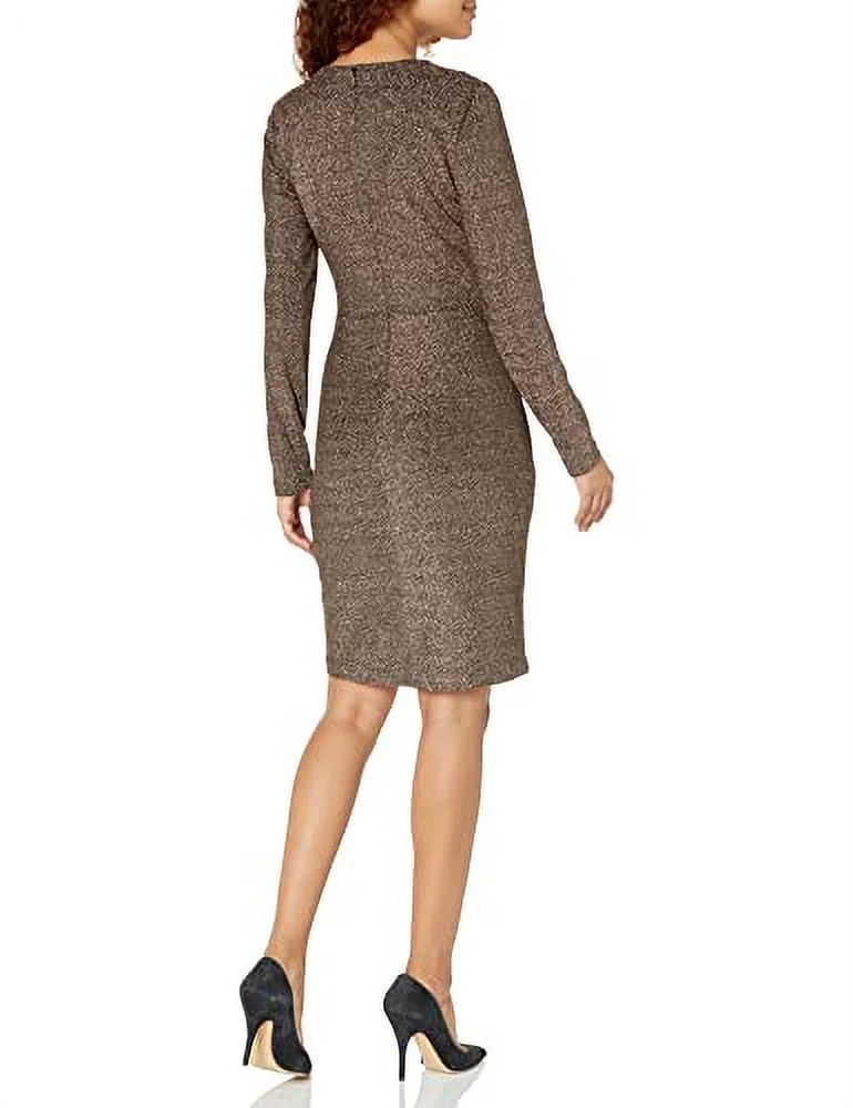 DKNY Womens Metallic Cut-Out Bodycon Dress
