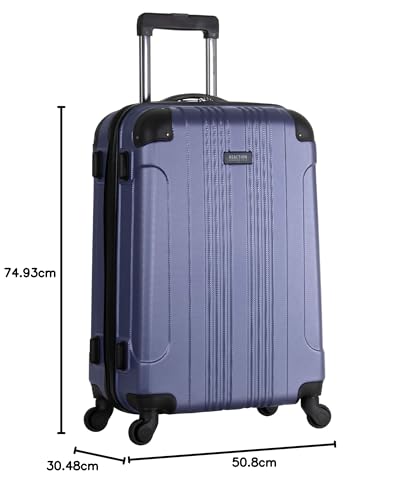 Kenneth Cole REACTION Out of Bounds Lightweight Hardshell 4-Wheel Spinner Luggage, Cobalt Blue, 20-Inch Carry On