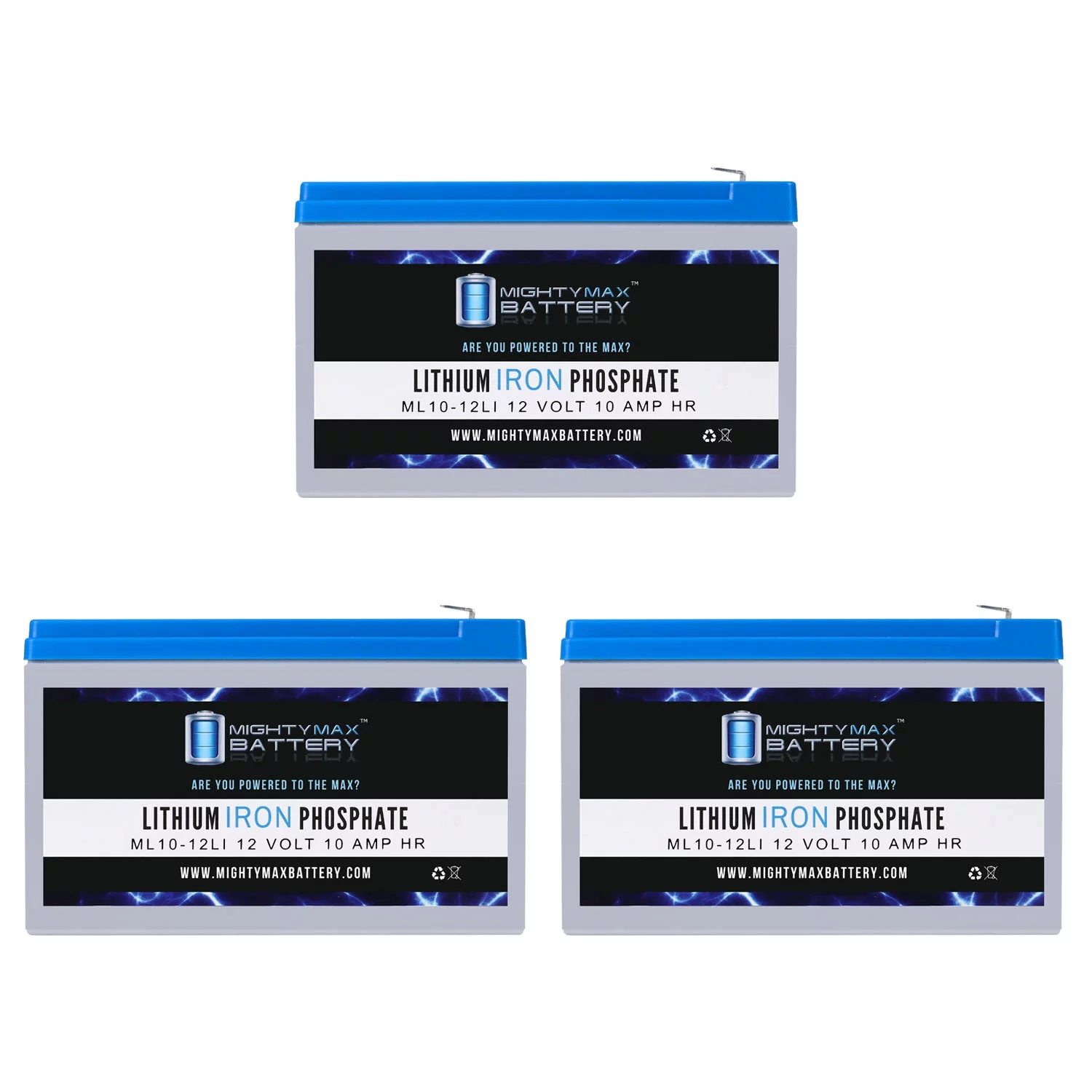 12V 10AH Lithium Replacement Battery Compatible with Exide Powerware FX2002, + 6 - 3 Pack