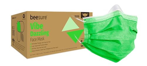 BeeSure BE2580case Pure Vibe Face Mask, White (Case of 400)