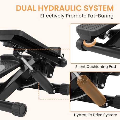 Pre-Assembled Adjustable Mini Stepper Stair Stepper Stepping Machine with Resistance Bands