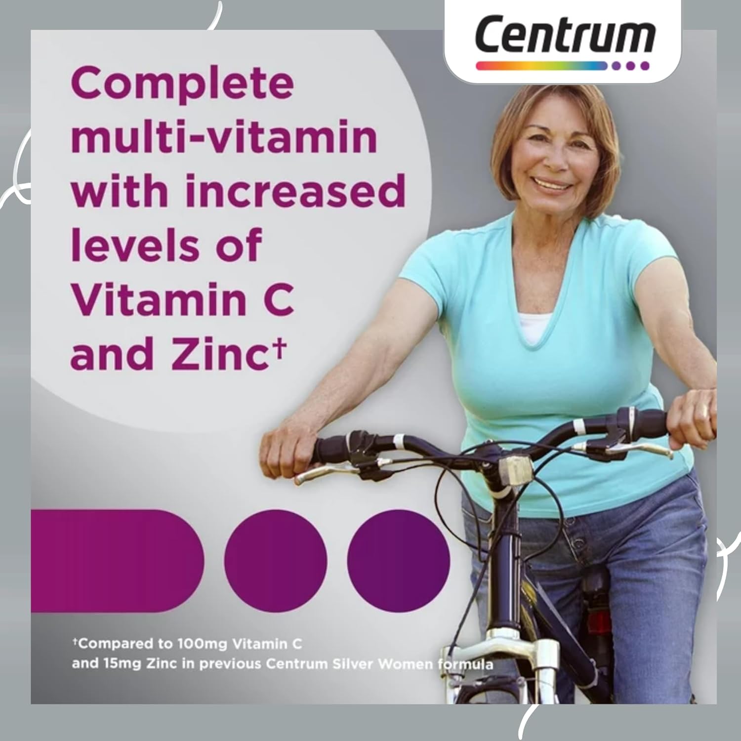 Centrum Silver Women 50 Plus, Multivitamin Supplement, 100 Tablets (Pack of 1)