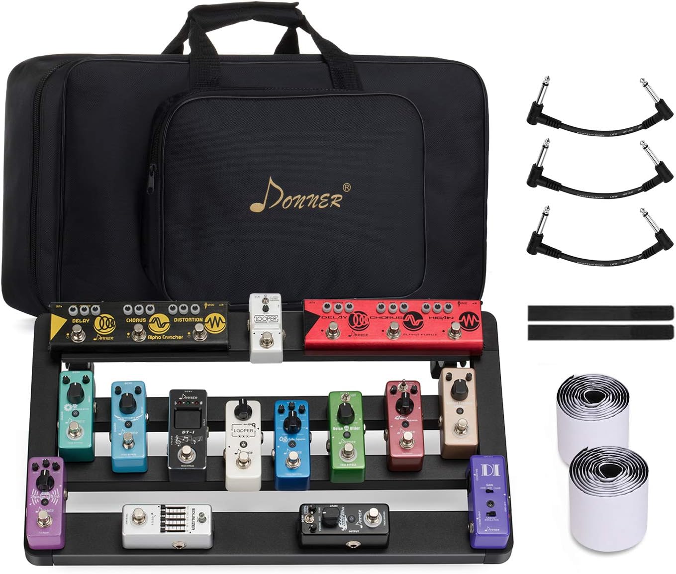 Donner Guitar Pedal Board Case DB-4 Disassembled Pedalboard 20'' x 8'' with Bag