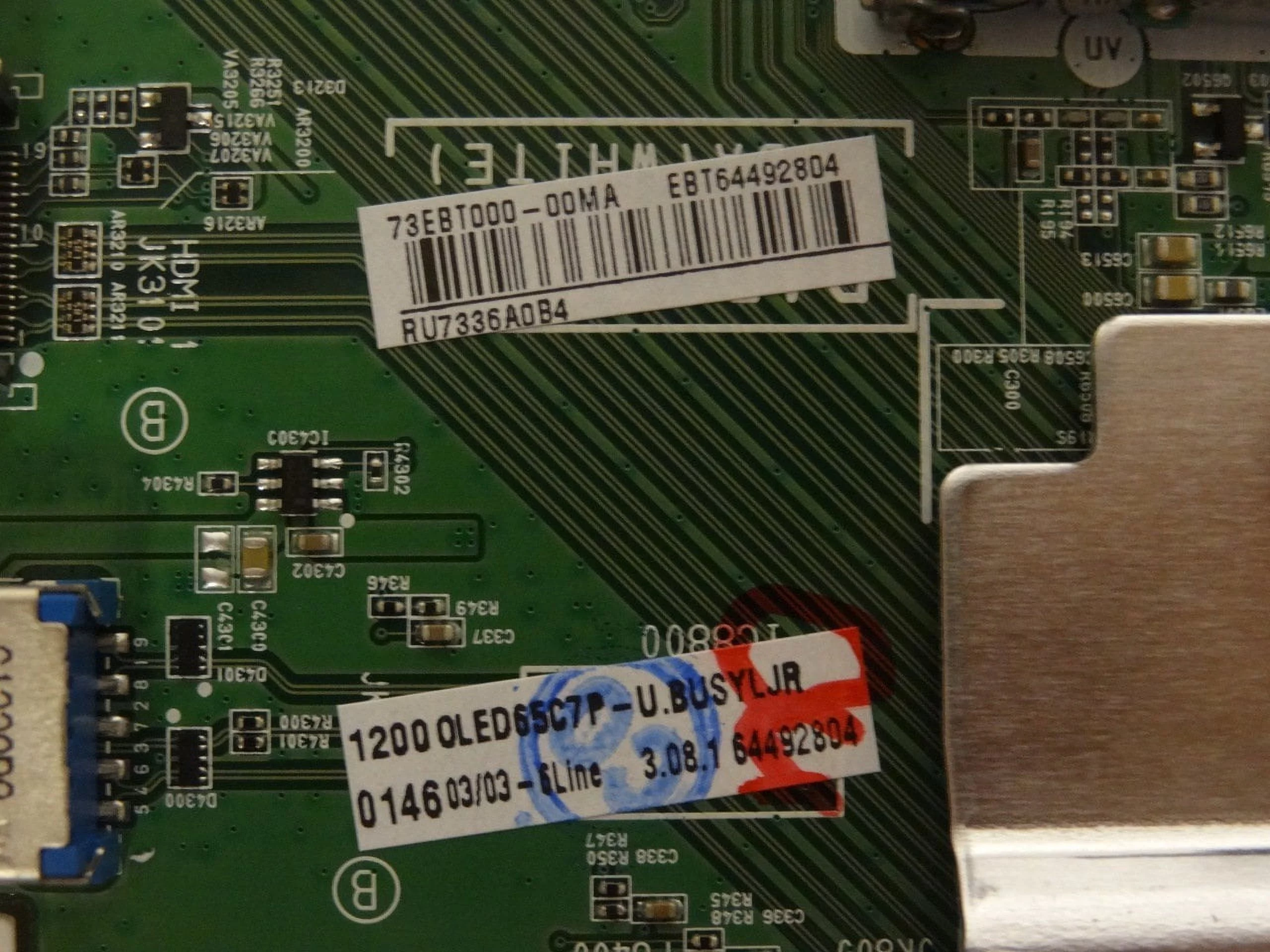 LG OLED65C7P-U BUSYLJR Main Board (LC650AQD-EKA1, EAX67125703) EBT64492804