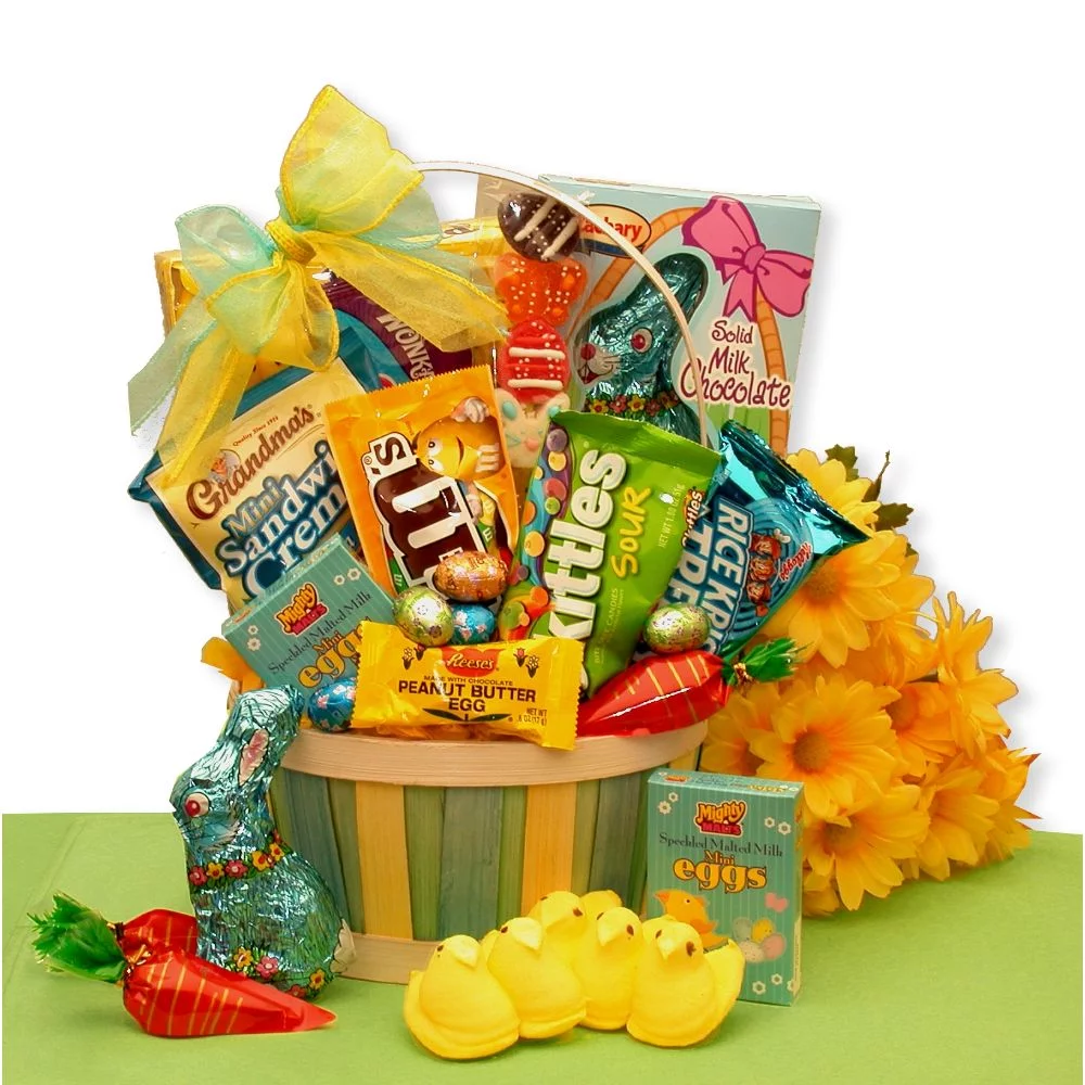 GBDS Easter Sweets N Treats Gift Basket - Easter Basket forcollege students or tweens
