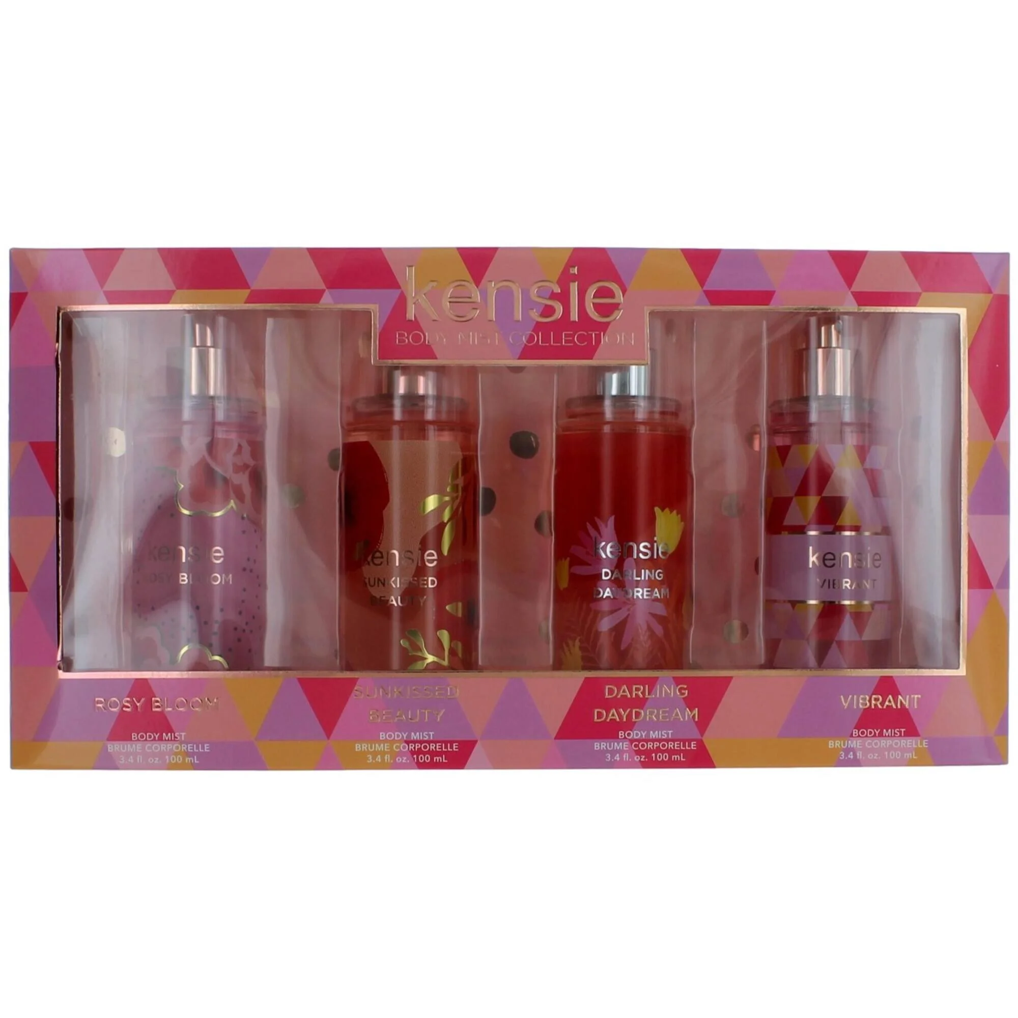 Kensie by Kensie, 4 Piece Body Mist Gift Set Variety for Women