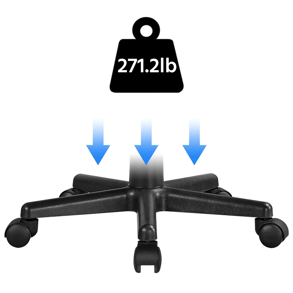 Topeakmart 2PCS Faux Leather Adjustable Swivel Office Chair for Home Office, Black