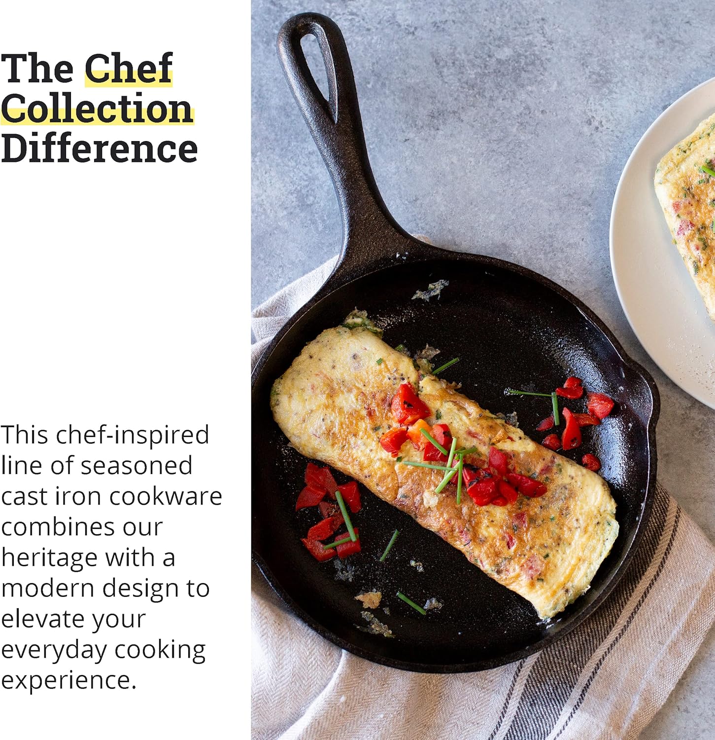 Lodge Cast Iron Chef Collection Skillet, Pre-seasoned - 8 in