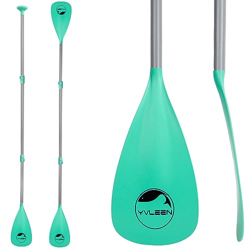 YVLEEN SUP Paddle Board Paddle，Stand up Paddleboard Paddles Adjustable Aluminum 4-Piece Floating Kayak Paddle，Convertible Paddle