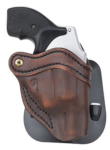 1791 Gunleather J-Frame Revolver Paddle Holster - OWB CCW Holster - Right Handed Leather Gun Holster for Belts - Fits All J-Frame Revolvers Including S&W and Ruger LCR not Taurus