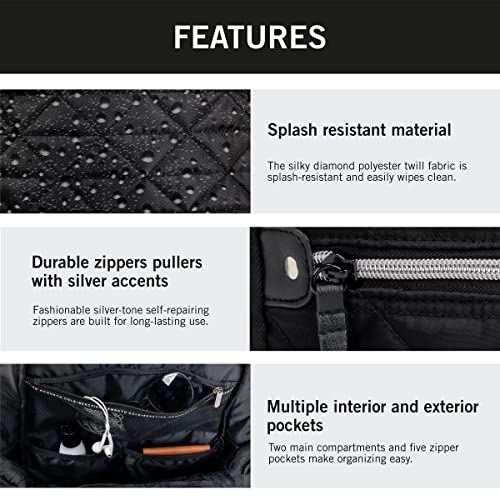 Kenneth Cole REACTION Diamond Tower Collection Lightweight Hardside Expandable 8-Wheel Spinner Travel Luggage, Black, 20-Inch Carry On