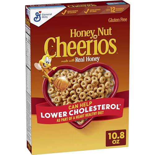 Honey Nut Cheerios Heart Healthy Breakfast Cereal, Gluten Free Cereal With Whole Grain Oats, Value Bag, 32 oz