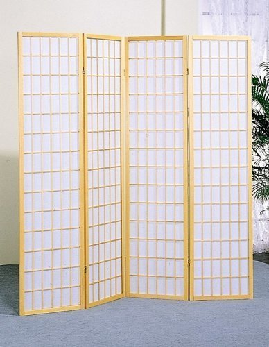 Panel Shoji Screen Room Divider 3-10 Panel (3 Panel, Black, White, Cherry, Natural)