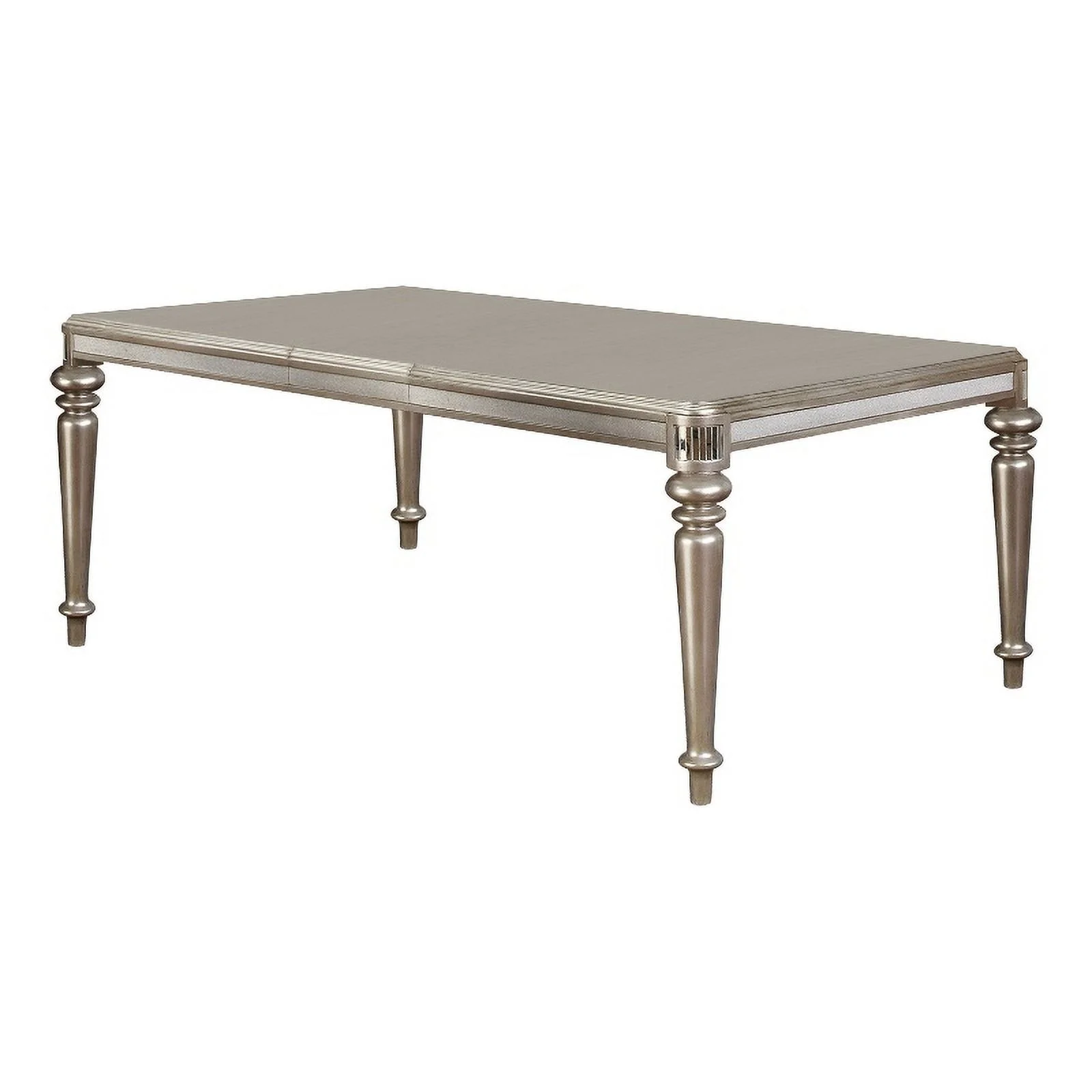 Bling Game Dining Room Set Metallic Platinum