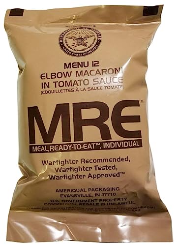 6 Packs Vegetarian Meal Ready to Eat (MRE) Military Issue Field Ration Survival Food