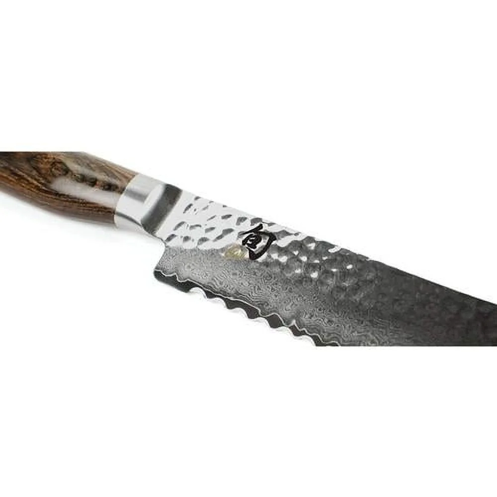 Cutlery Premier 9” Bread Knife; Effortlessly Slice Through Any Type Of Loaf Without Tearing Or Crushing, Razor-Sharp, Wide Serrations, Hand-Sharpened 16° Blade, Handcrafted In Japan,Silver