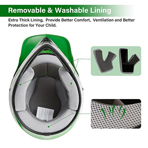 SLMOTO Dot Youth Kids Helme t Motocross Offroad Street Helmet Motorcycle Helme t Dirt Bike Motocross ATV Red Spider Design Helme t+Goggles+Gloves Small