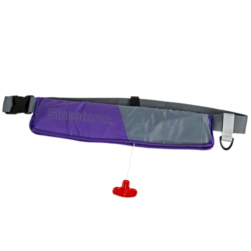 BLUESTORM Cirro 16 Manual Inflatable Belt Pack for Adults | US Coast Guard (USCG) Approved Life Jacket Waist Belt PFD for SUP Paddleboarding, Fishing & Kayaking