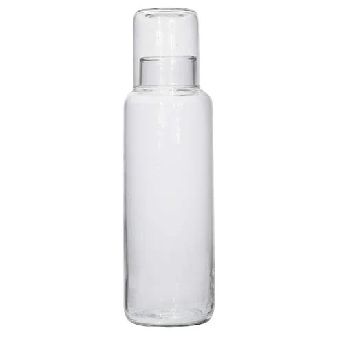 Creative Co-Op Recycled Glass (Set of 2) Decanter, Clear