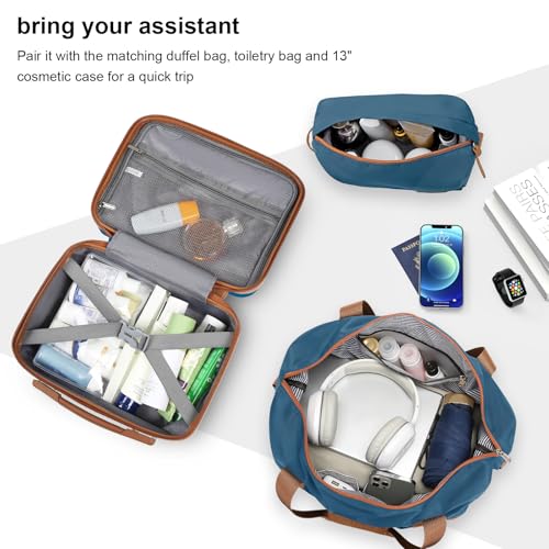 Joyway Carry On Luggage 20 Inch Expandable Suitcase with Spinner Wheel, 4 Piece Hard Shell Luggage Set with TSA Lock(White brown)