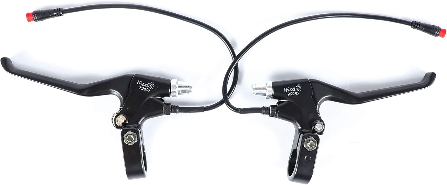 EBIKELING 1 Pair Left & Right Waterproof Electronic Brake Lever Set for Electric Bicycle, Handle Grip Brake Accessory for e Bike, Long Use Bike Brakes