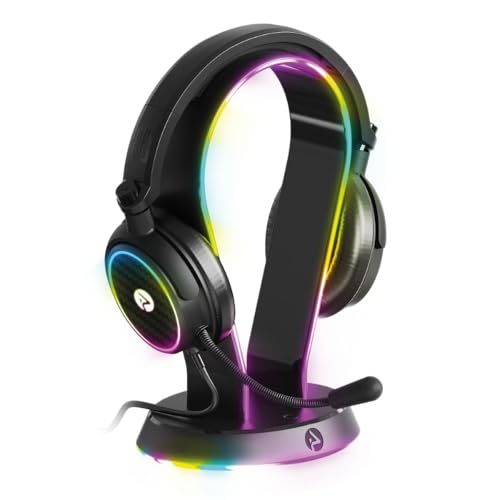 4Gamers Light Up Headset & Stand Bundle - Compatible with Gaming Consoles, PC, Mobile and Tablet