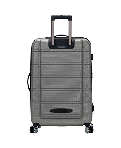 Rockland Vara Softside 3-Piece Upright Luggage Set, Expandable,Black dot, (20/22/28)