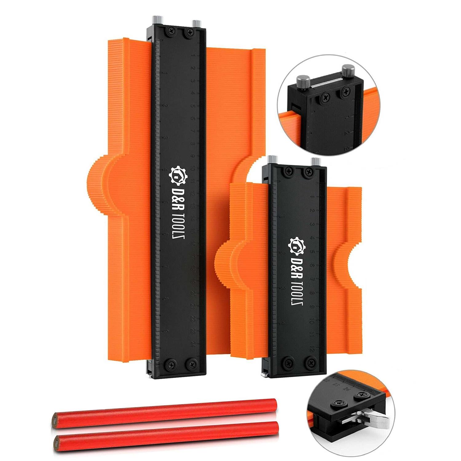 D&R Tools Contour Gauge with Lock Wider Shape Duplication Gauge Tool 5 & 10