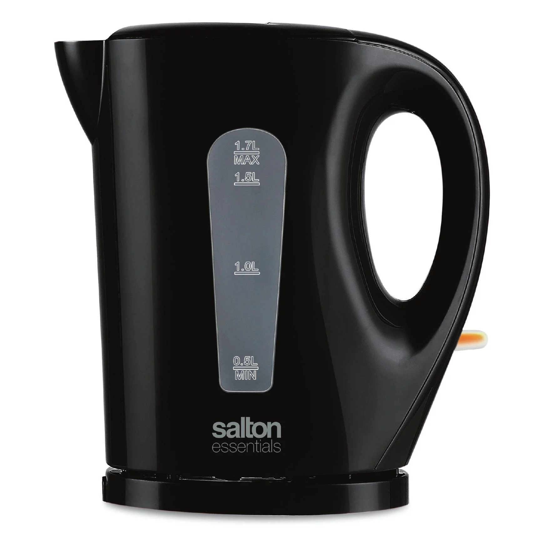Salton Essentials EJK1821B - Cordless Electric Kettle, 1.7 Liter Capacity, Black
