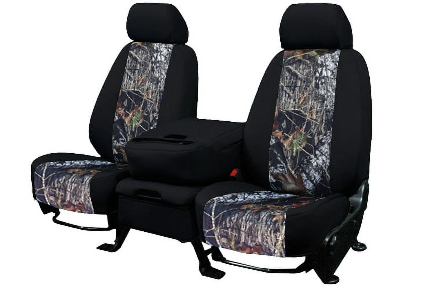 CalTrend Front Buckets Mossy Oak Seat Covers for 2022-2022 Hyundai Santa Cruz - HY171-78MB New Brake Up Insert with Black Trim