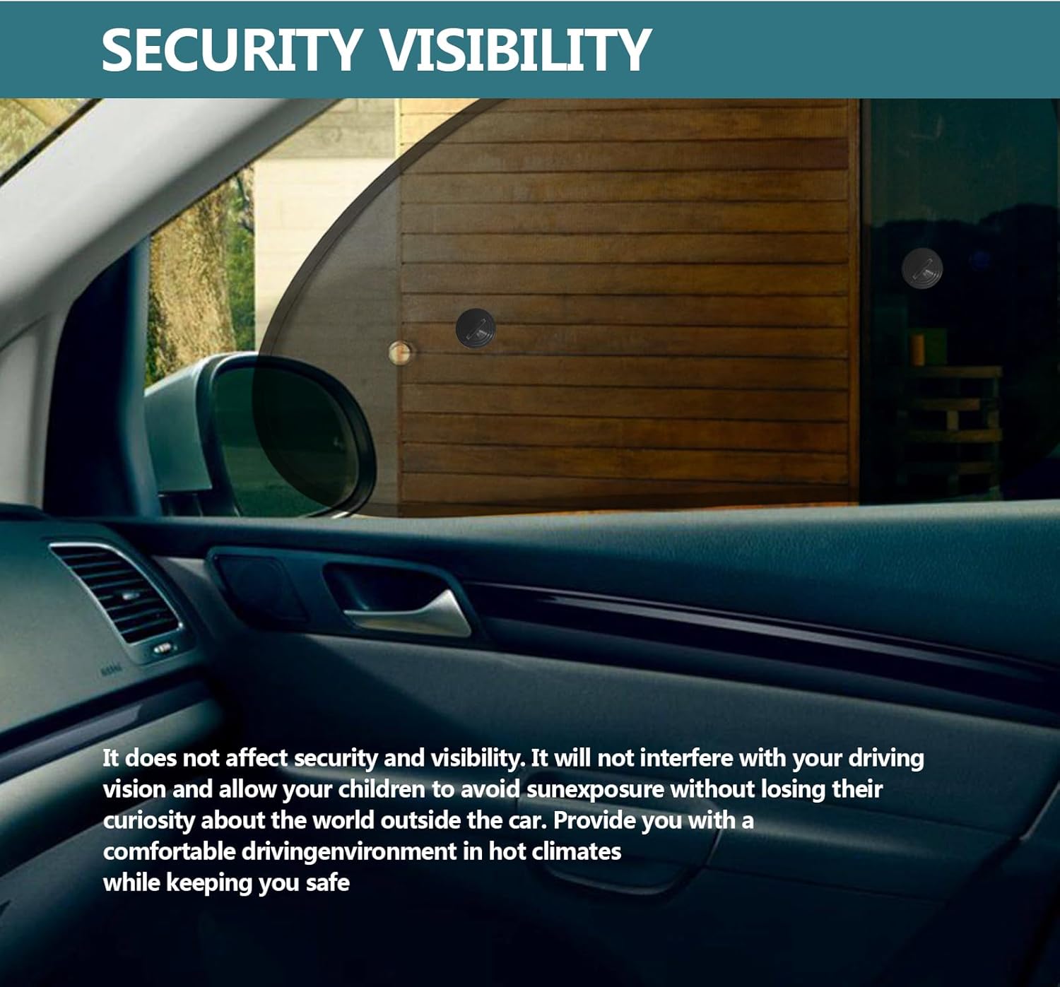 2PCS Universal Side Window Car Sun Shades Block Sun Rays Curtains Side Window Car Sun Shades Side Glass Covers Screen (Large)