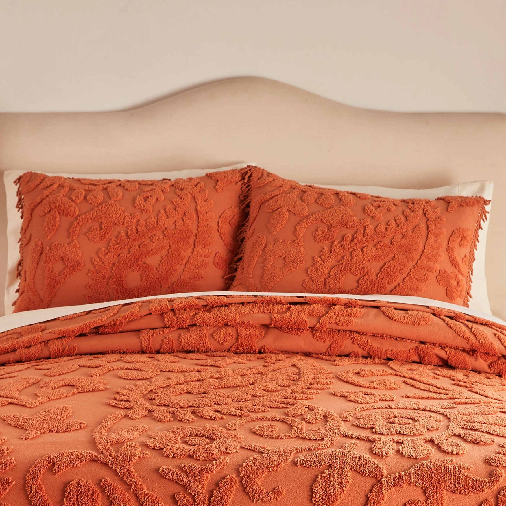 Brylanehome Paisley Chenille Standard Sham - Standard, Spice