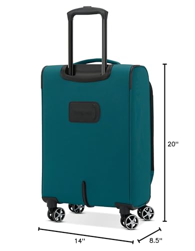 Samsonite Saire LTE Softside Expandable Luggage with Spinner Wheels, 3-Piece Set (20/25/28), Caribbean Blue