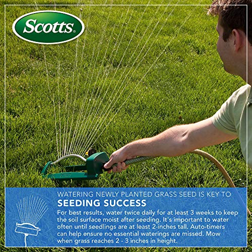Scotts Turf Builder Grass Seed Sun & Shade Mix with Fertilizer and Soil Improver, Thrives in Many Conditions, 5.6 lbs.