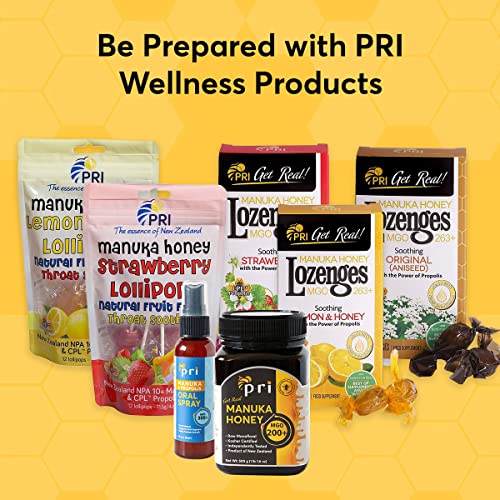 PRI Manuka Honey, MGO 100+ New Zealand Raw Monofloral Manuka Honey, 500g