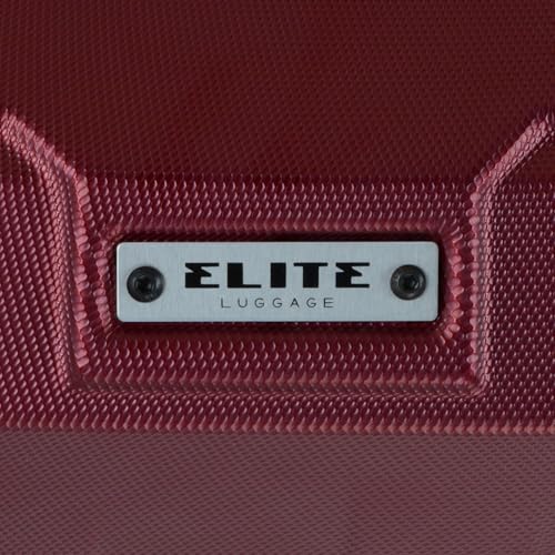 Elite Luggage Expandable Hardside Spinner Luggage, Black, 21