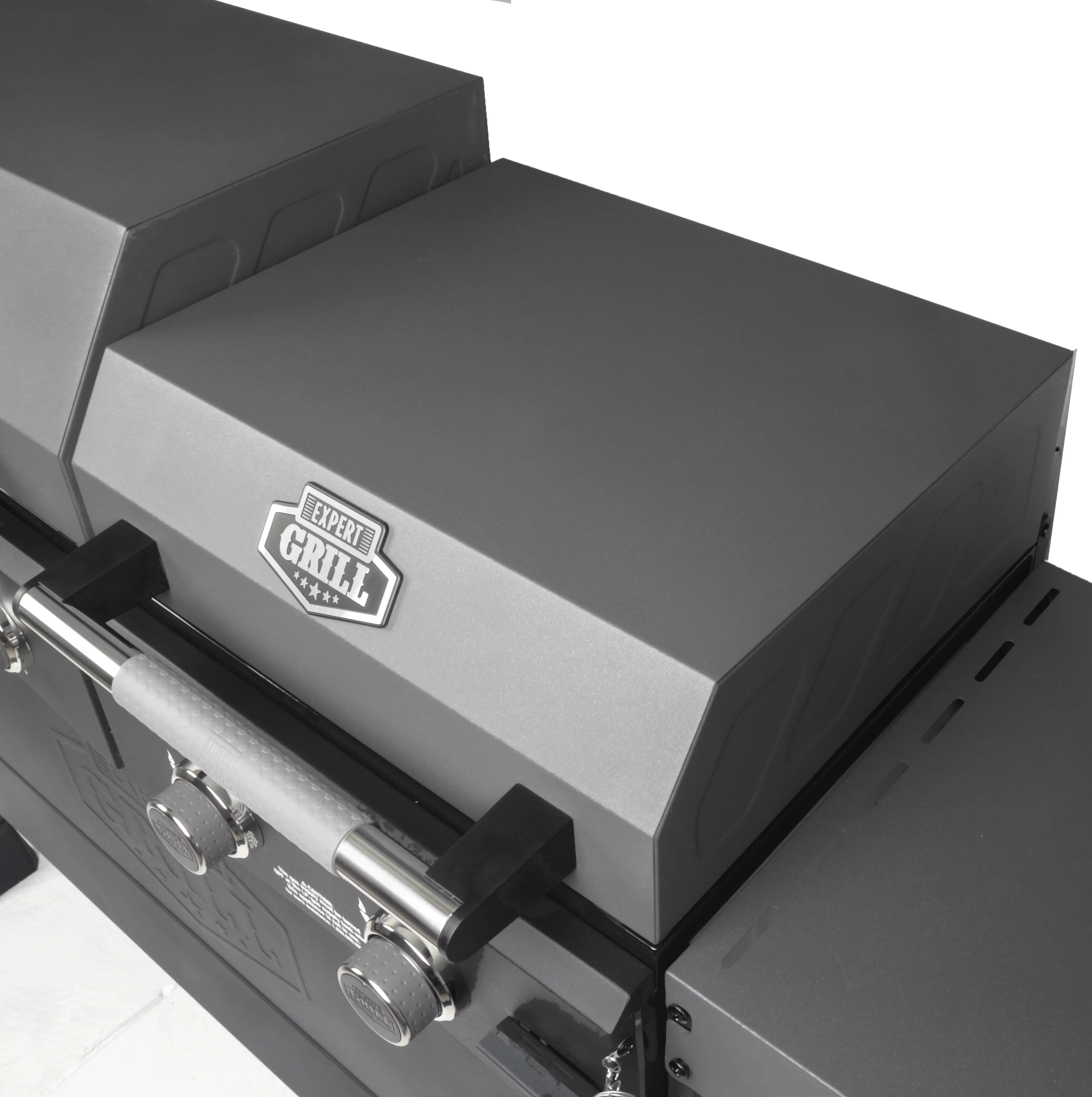 Expert Grill 5 Burner Combination Propane Gas Grill and Propane Griddle Grill, Black