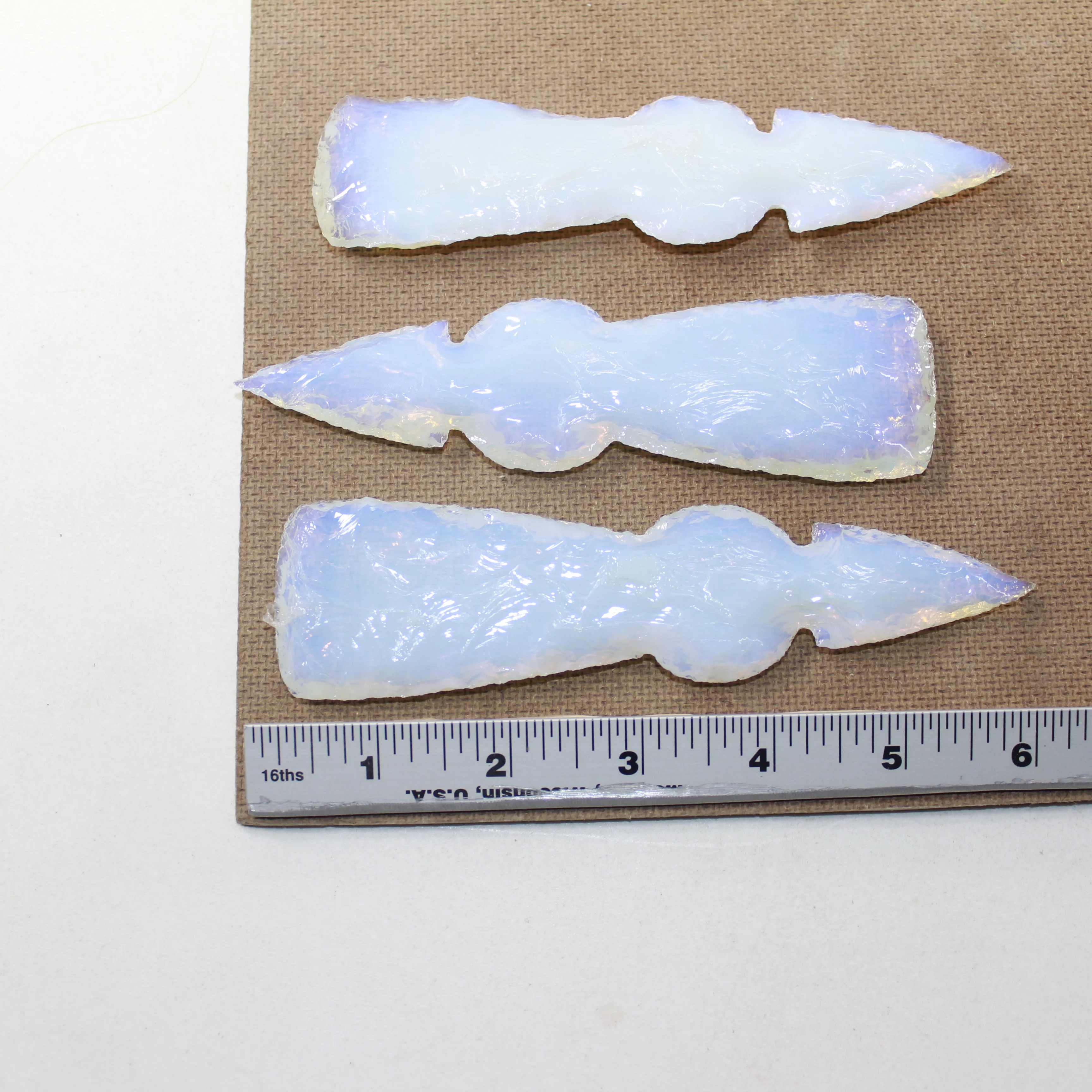 3 Opalite Ornamental Tomahawk Heads #8424  Ax Axe Hatchet