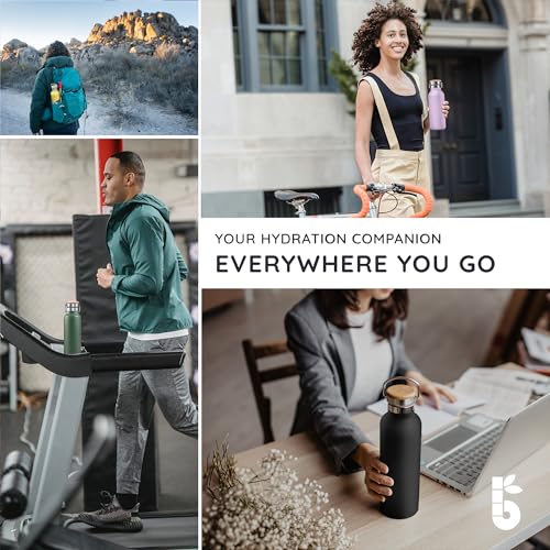 Bambaw 32 oz Water Bottle | Insulated Water Bottles | Water Bottle Stainless Steel | Insulated Travel Water Bottle | Insulated Water Bottle | Stainless Steel Water Bottles | 1 Liter Water Bottles