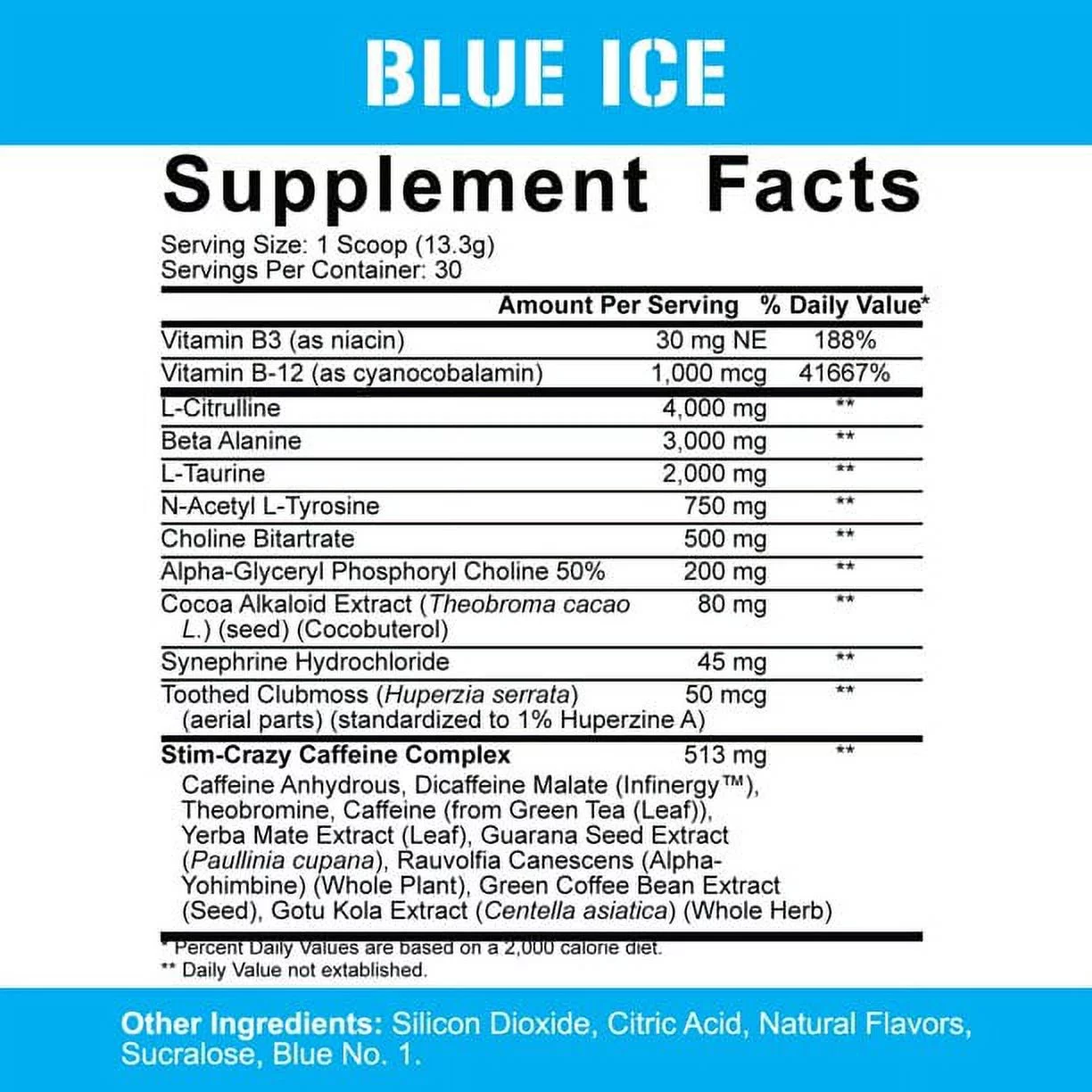 51-50 5% Nutrition High Stimulant Pre Workout Powder (Tested by Professional Athletes) Wild Berry (30 Servings) *EN