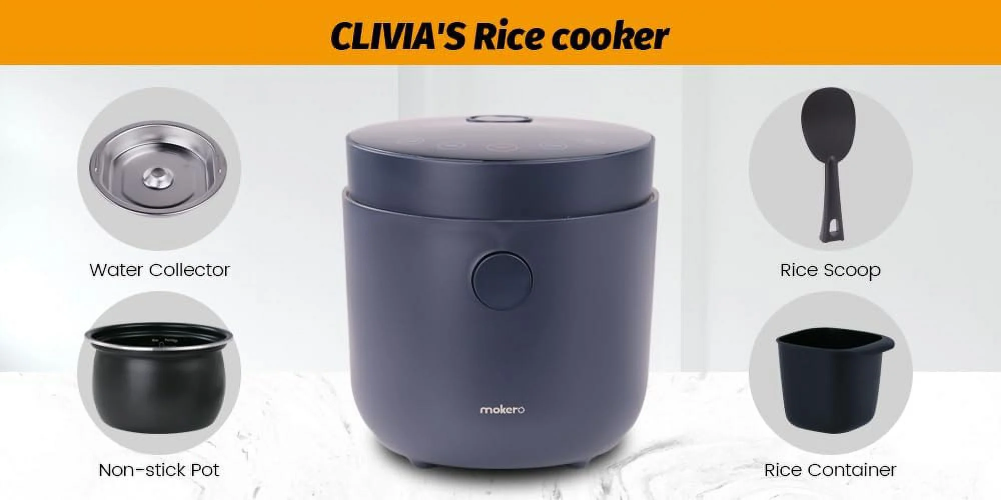 Low Sugar Rice Cooker 2L Healthy Low Carbohydrate, Mii Rice Cooker Rice Cooker, Stailess Steel Multifuctioal Pot, Home Fully Automatic Multifuctioal Rice Cooker