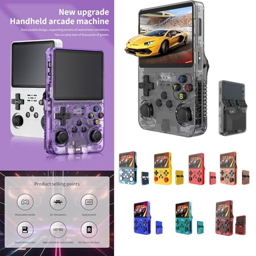 CLIPANDGO 2025 New System R36s Handheld Game Console,Retro Handheld Game Console,Retrogamer Pro,Game Master R36s,R40s Pro，Neoretro R36s(Blue（128GB TF card)