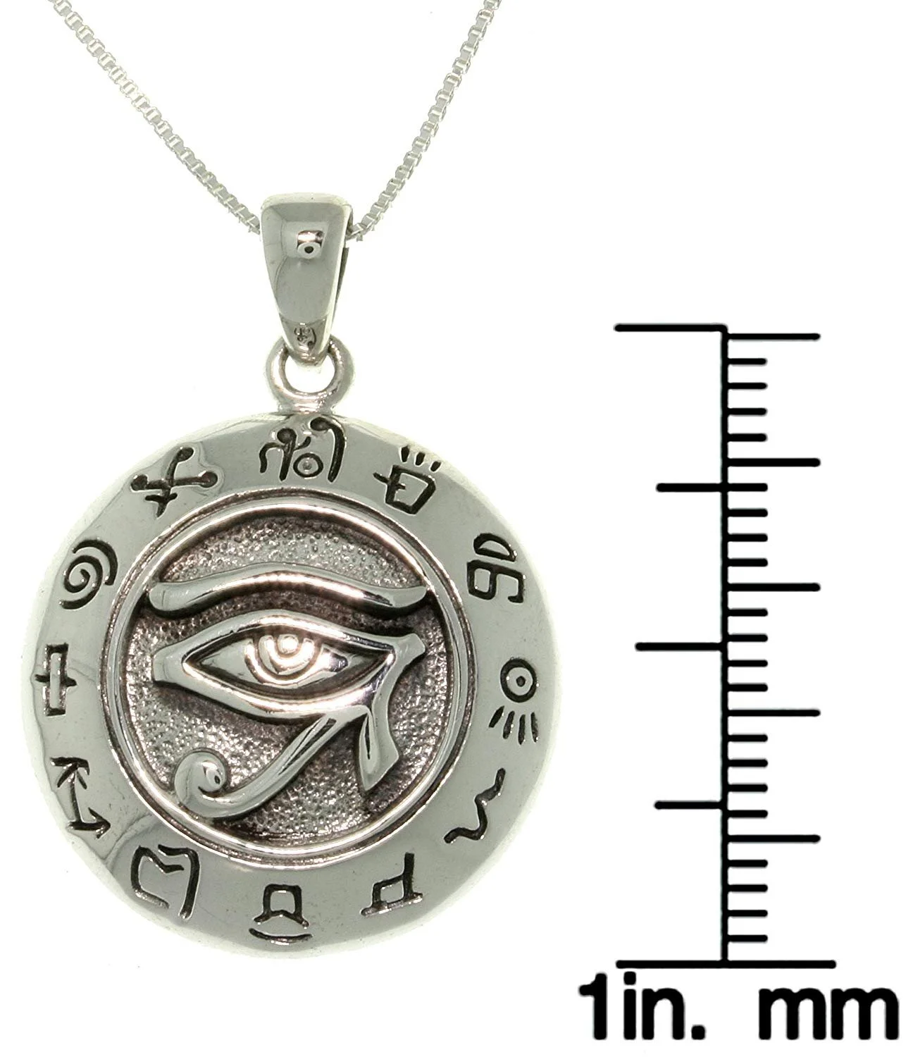 Sterling Silver Eye of Horus Necklace