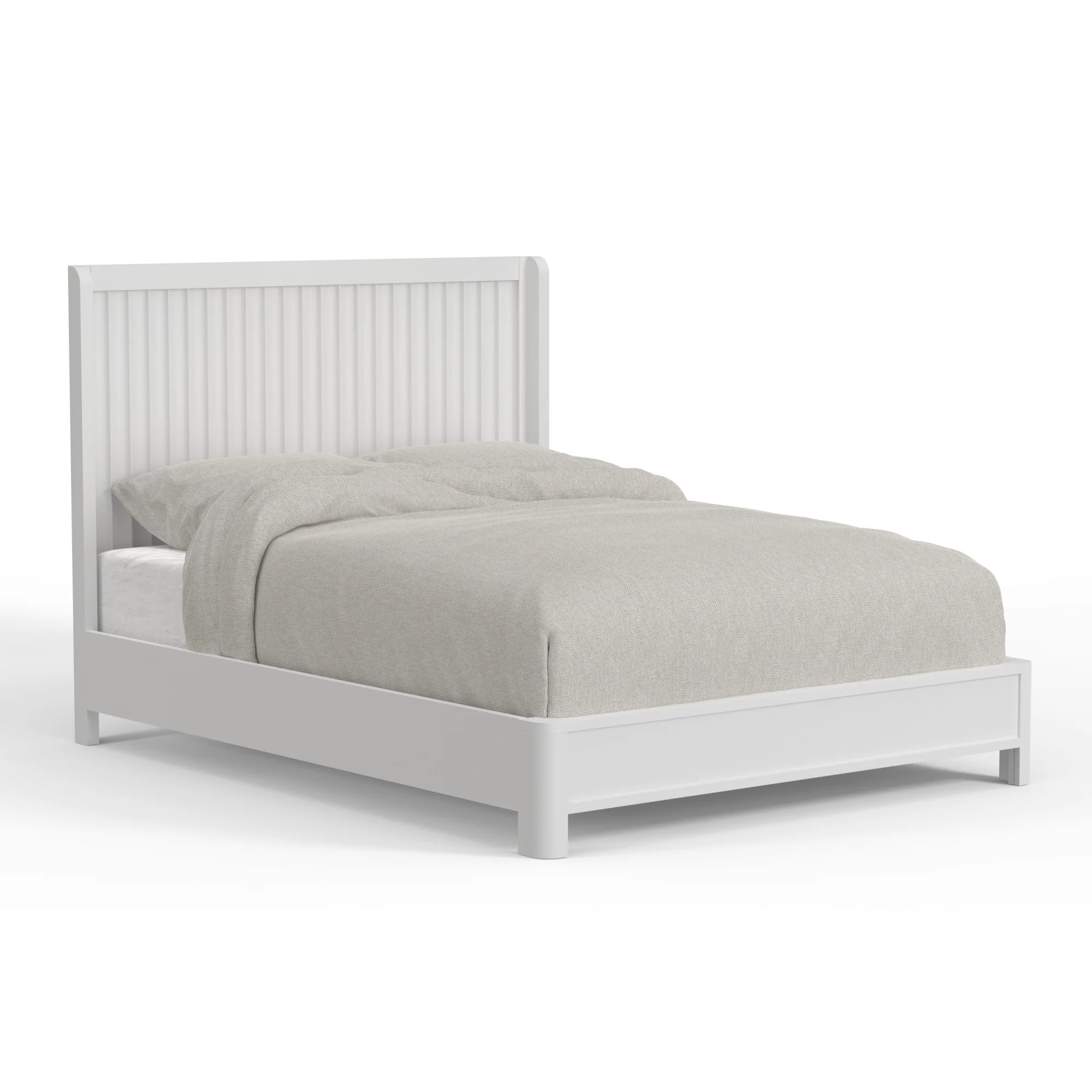 Alpine Furniture Stapleton Standard King Panel Bed in White