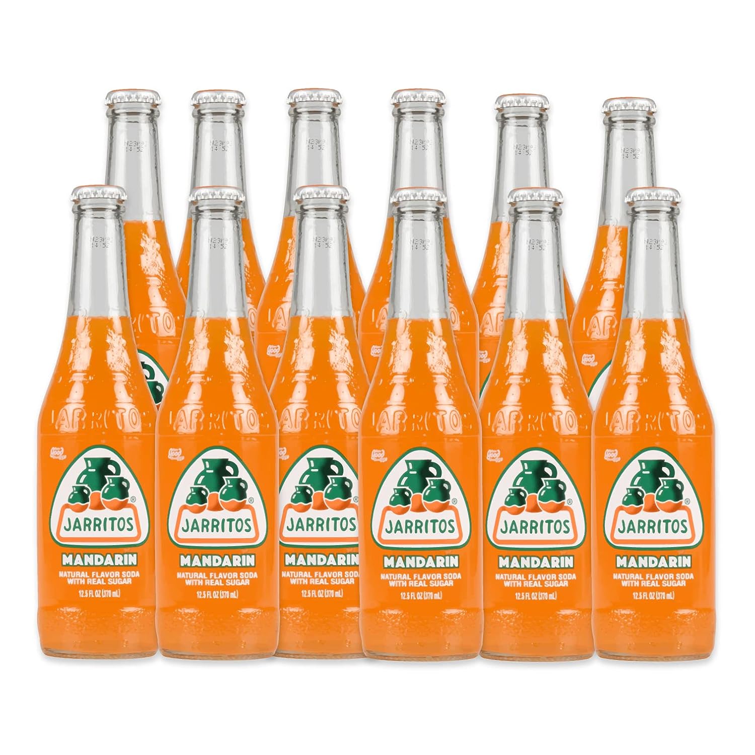 Jarritos Mandarin Natural Flavor Soda With Real Sugar 12/12.5 fl. oz. glass bottles (12-Pack)
